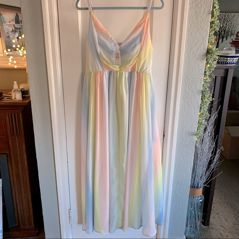 Torrid Pastel Rainbow Maxi Dress